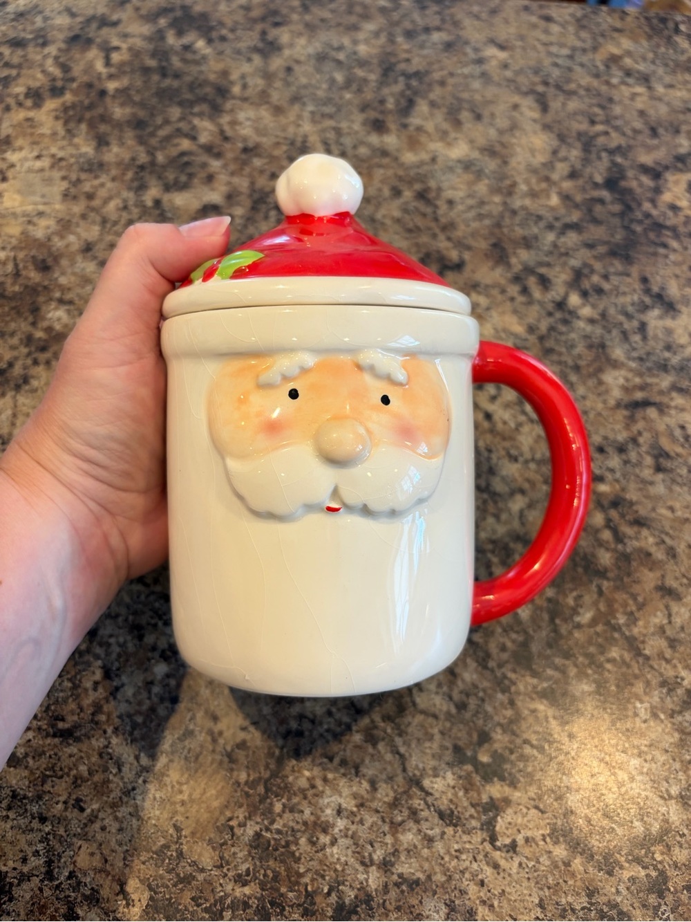 Santa Ceramic Mug with lid